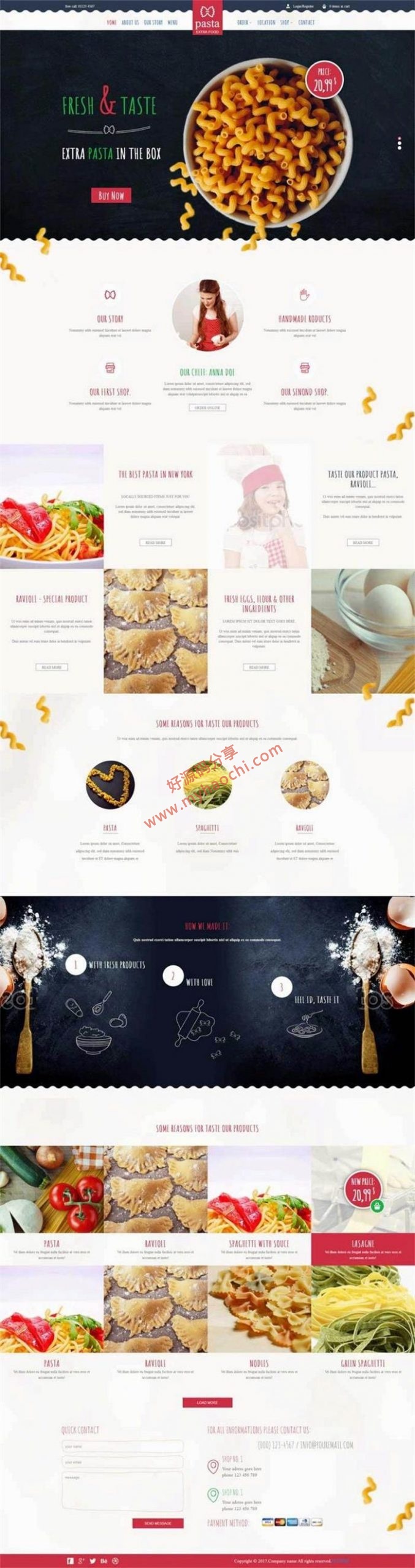 面包店网站模板_甜品店网上预订网站模板html整站模板